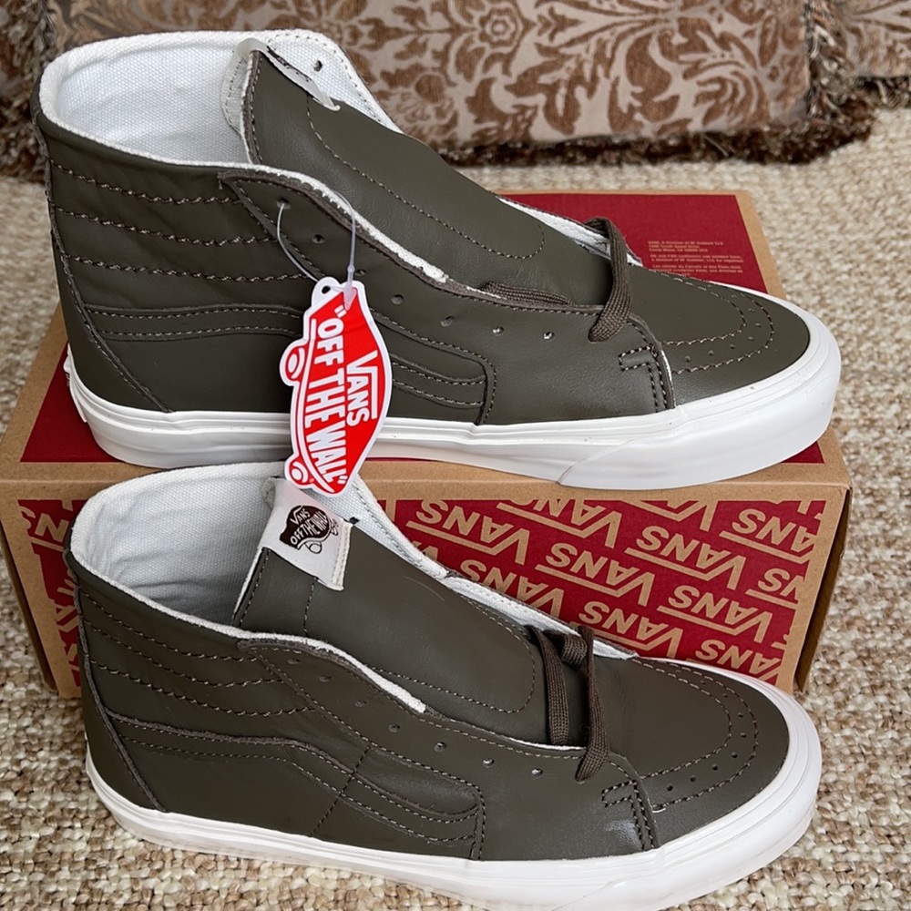 Vans Sk8-Hi Tapered Soft Leather Canteen/Snow WhtW - Picture 2 of 16